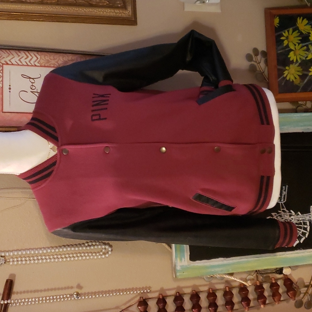 PINK Victoria's Secret Letterman's Jacket Size XS